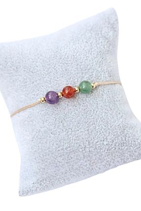 دستبند جواهر رنگی زنانه سنگ طبیعی NBS Beautiful Naturel Stones - کد 897057853
