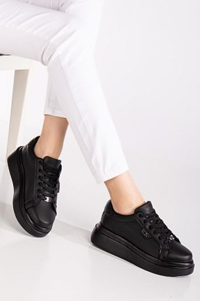 کفش اسنیکر مشکی زنانه بند دار SUİNS SHOES - کد 897064211