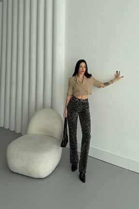 شلوار جین مشکی زنانه پاچه گشاد XRAY JEANS - کد 897084115