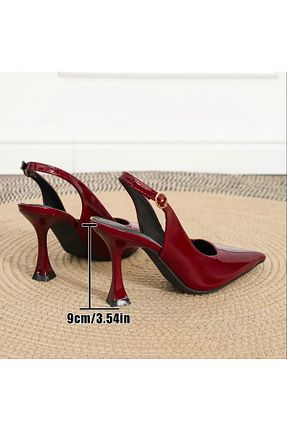 کفش مجلسی زرشکی زنانه پاشنه تخت mka mikana - کد 897106603