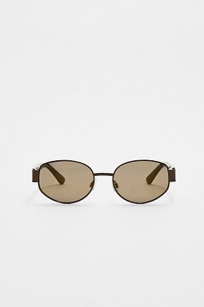 عینک آفتابی قهوه ای زنانه 55 Stradivarius - کد 897118264
