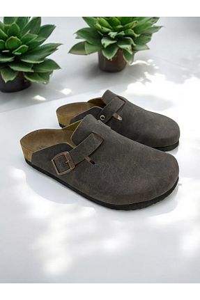 دمپائی قهوه ای زنانه چرم مصنوعی Shoes - کد 814448837