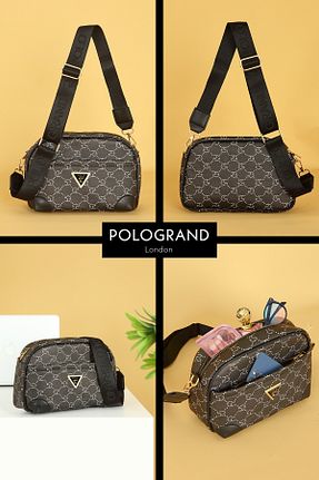 کیف دوشی مشکی زنانه چرم مصنوعی POLOGRAND London - کد 863208514