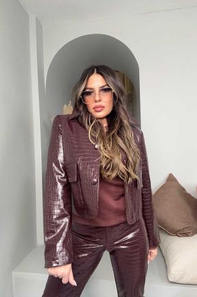 ست بالاتنه و پائین تنه زرشکی زنانه بافتنی Sohotique By P - کد 897164402
