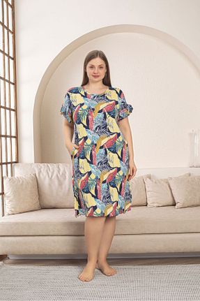 لباس سایز بزرگ رنگی زنانه %1 اکریلیک, %96 پنبه, %2 پلی استر, %1 ویسکون Asel - کد 904668570