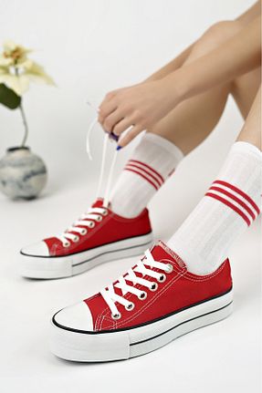 کفش اسنیکر قرمز زنانه بند دار XStreet - کد 897148184