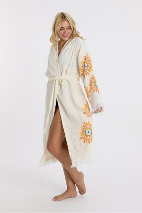 حوله پالتوئی زرد زنانه Mulberry - کد 897181224