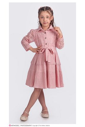 لباس صورتی بچه گانه بافتنی Zaziko Kids - کد 897941361