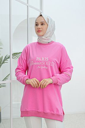 تونیک حجاب صورتی زنانه بافتنی LOCCO - کد 897192362