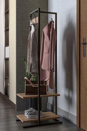 چوب لباسی مشکی فلزی Retodesign - کد 781997410