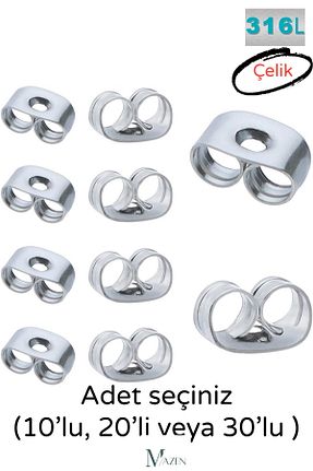 گوشواره استیل (فولاد) طوسی استیل (فولاد) MAZEN - کد 897194604