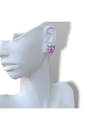گوشواره استیل (فولاد) صورتی زنانه استیل (فولاد) gümse - کد 897194243