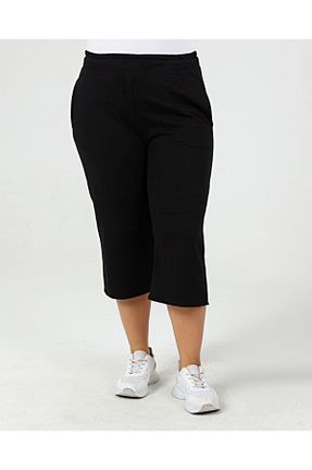 شلوار سایز بزرگ مشکی زنانه بافت Curvy Trend - کد 331571973