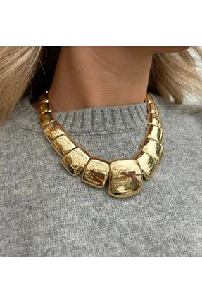 گردنبند استیل ( فولاد ) طلائی زنانه استیل (فولاد) Vanessam Butik - کد 897196062