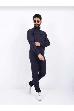 ست بالاتنه و پائین تنه سرمه ای مردانه بافت Tuwan - کد 896751028