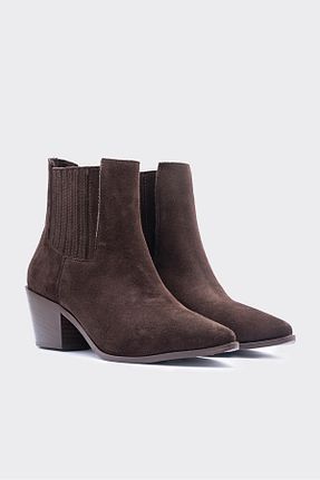 بوت / نیم بوت قهوه ای زنانه جیر SHOEMARK - کد 896540381