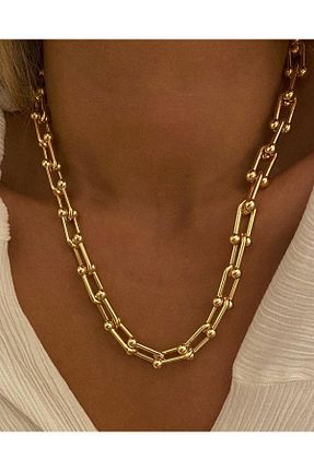 گردنبند جواهر طلائی زنانه آهن ABLENZED - کد 896798764