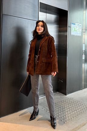 کت قهوه ای زنانه رگولار FACETTE - کد 862768851