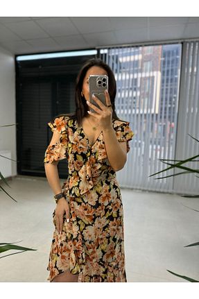 لباس نارنجی زنانه بافتنی caddstore - کد 897244998