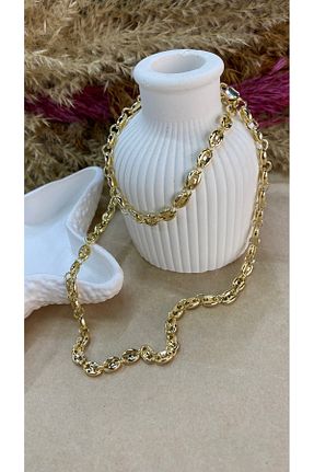 گردنبند استیل ( فولاد ) زرد استیل ضد زنگ Gold Garden - کد 897259334