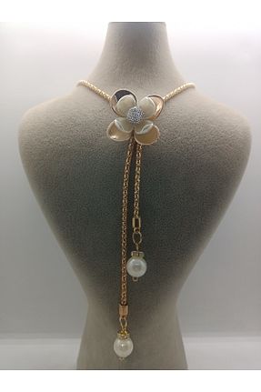گردنبند جواهر طلائی زنانه اکریلیک Handmade - کد 897236079
