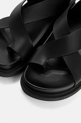 صندل مشکی زنانه پاشنه تخت Stayil Shoes - کد 897236844