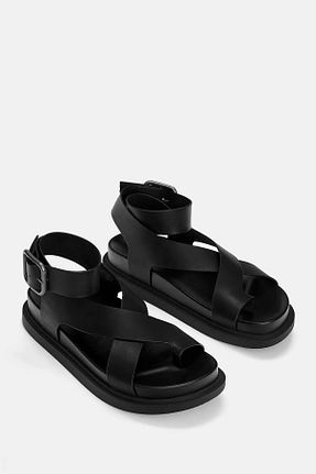 صندل مشکی زنانه پاشنه تخت Stayil Shoes - کد 897236844