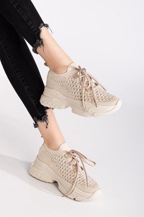 کفش اسنیکر بژ زنانه SUİNS SHOES - کد 897221225