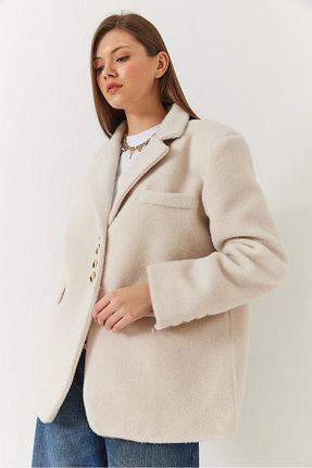 کت بژ زنانه Straight Bianco Lucci - کد 897266152