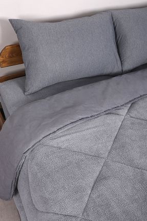 لحاف تکنفره طوسی Silikon beyazlale - کد 897963730