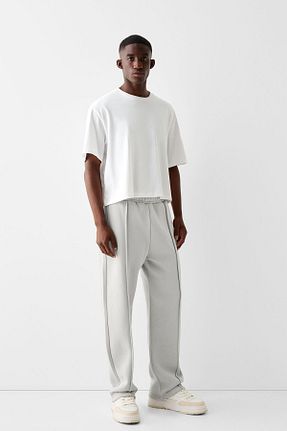 شلوار طوسی مردانه پنبه ای Bershka - کد 841657365