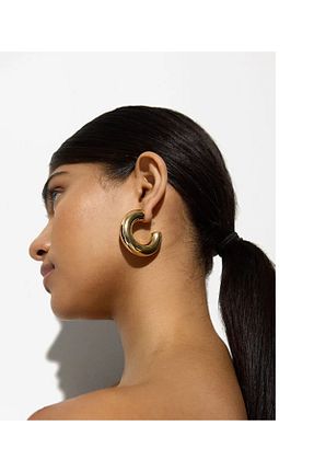 گوشواره استیل (فولاد) طلائی زنانه استیل (فولاد) MRK - کد 890947999