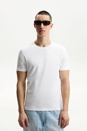 تیشرت سفید مردانه Relaxed Bershka - کد 885093521