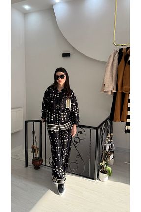 ست بالاتنه و پائین تنه مشکی زنانه بافتنی Butik - کد 897263244