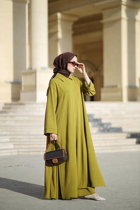 ست بالاتنه و پائین تنه حجاب سبز Relaxed NS Moda - کد 897259960