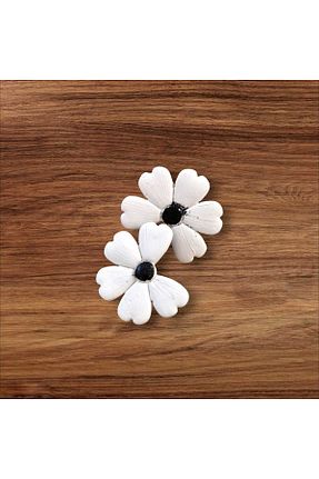 گوشواره جواهر سفید لزران Lu Atelier - کد 898634049