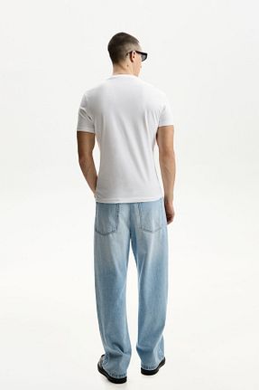 تیشرت سفید مردانه رگولار Bershka - کد 885093521
