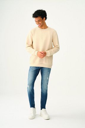 شلوار جین مشکی مردانه پاچه تنگ Loft - کد 900535492