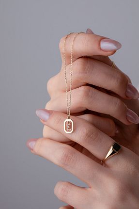 گردنبند طلا طلائی زنانه 14 عیار Kolyecik - کد 897329388