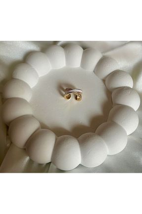 گوشواره غضروفی جواهر زرد زنانه استیل ضد زنگ Bijou Luz - کد 897337583