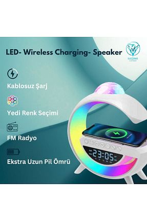 اسپیکر بلوتوث سفید Led - کد 895300516