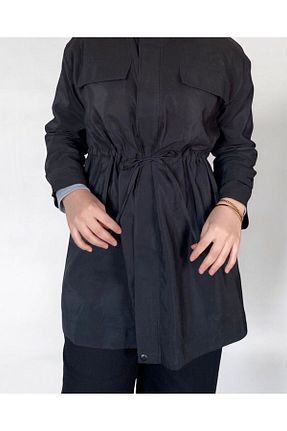 بارانی و بادگیر حجاب مشکی زنانه رگولار MODA - کد 897339490
