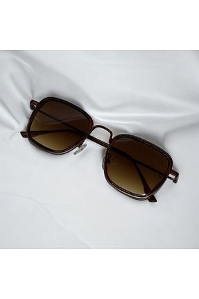 عینک آفتابی قهوه ای زنانه 56 HMG Aksesuar - کد 897350369