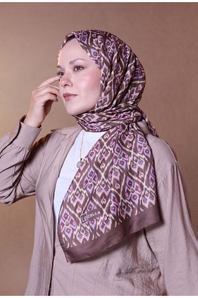 شال قهوه ای زنانه پنبه ای locella - کد 897364800