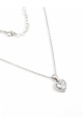 گردنبند نقره طوسی زنانه 925 عیار FARUK MÜCEVHERAT - کد 897380836