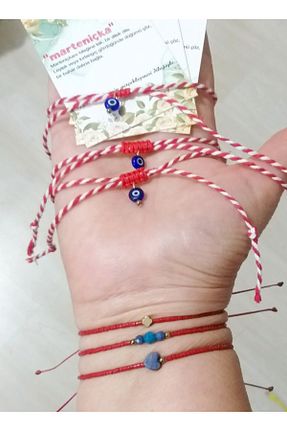 دستبند جواهر قرمز زنانه سنگ طبیعی Funny Takılar - کد 897369136