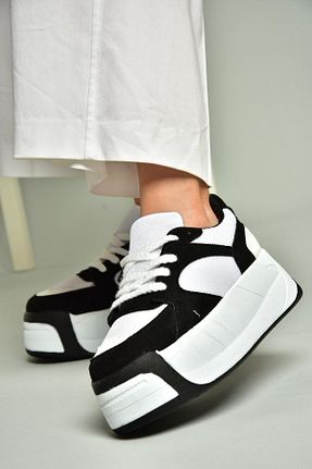 کفش اسنیکر مشکی زنانه بند دار Fox Shoes - کد 895782113
