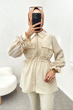 ست بالاتنه و پائین تنه حجاب طوسی زنانه رگولار Salih Çelebi - کد 897404467