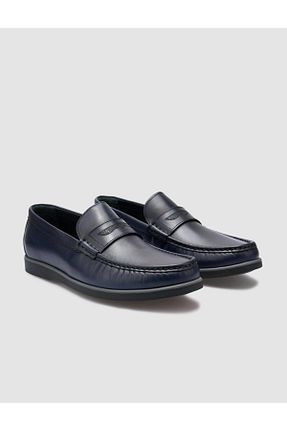 کفش کژوال سرمه ای مردانه چرم خالص Cabani - کد 897405443