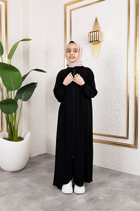 کلاه و ابایا مشکی بچه گانه پنبه پلی استر KADEEM - کد 898086461